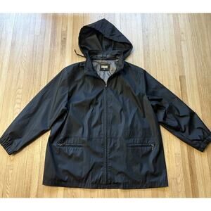 VINTAGE DESIGNER GIACCA GALLERY JACKET COAT REMOVABLE HOOD 2XL RETRO DESIGNER